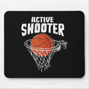Active Shooter Bysketbyll Lovers Men Women Bysketb Mouse Mat