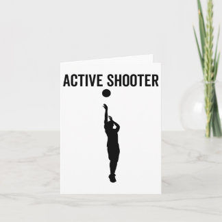 Active Shooter Sketll Funny Sport Lover Humour  Card