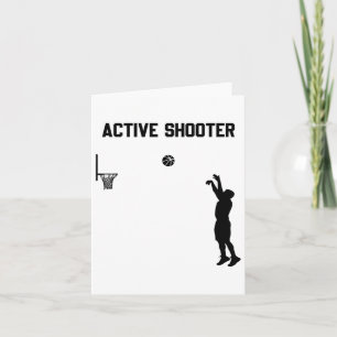 Active Shooter Sketll Lovers Men Women 1  Card