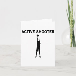 Active Shooter Sketll Lovers Men Women 2  Card