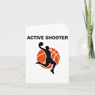 Active Shooter Sketll Lovers Men Women 3  Card