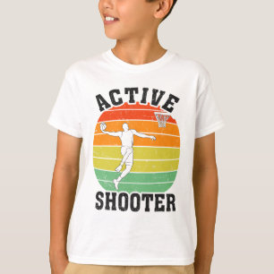 Active Shooter Sketll Player Retro Sket Lover Vint T-Shirt