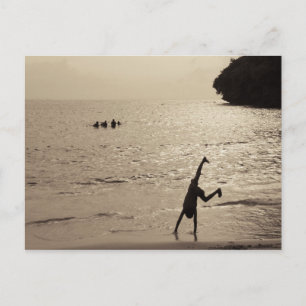 active silhouette postcard