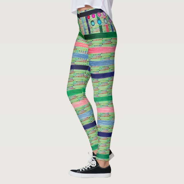 Active Sporty Fun Compression Leggings (Left)