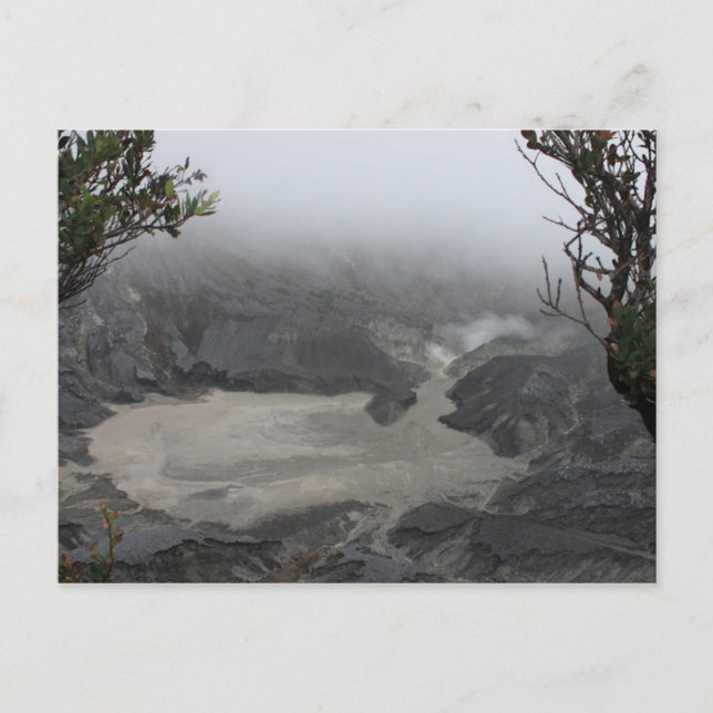 Active Volcano, Bandung Indonesia Postcard (Front)