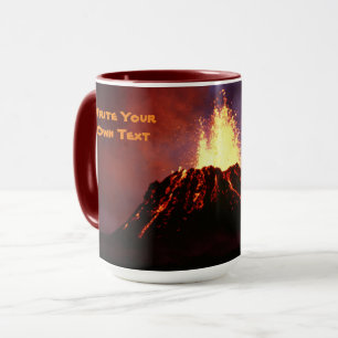 Active Volcano - Write Your Own Text Mug