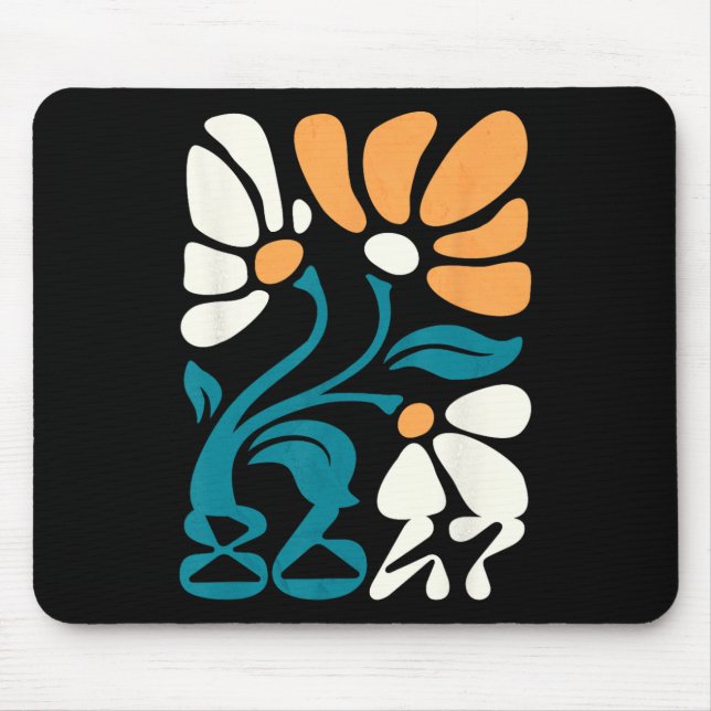 Activism Subtle Groovy Floral Boho Political Prote Mouse Mat (Front)