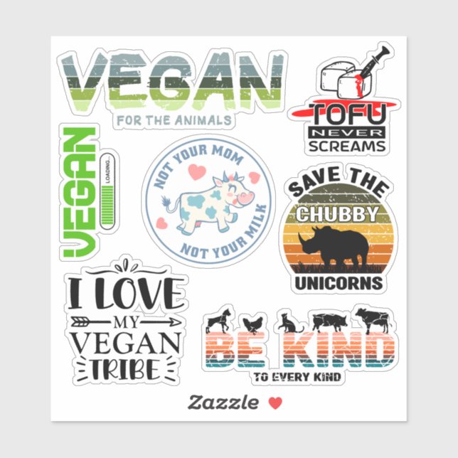 Activism Vegan Stickers (Sheet)