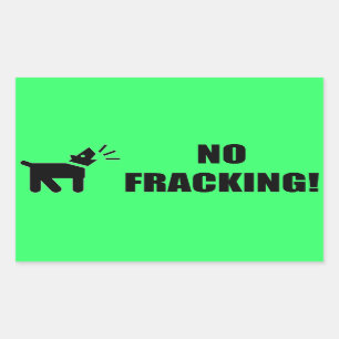 Activist Dog: No Fracking Rectangular Sticker