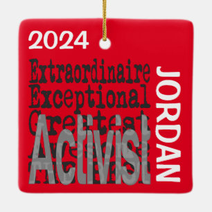 Activist Extraordinaire CUSTOM Ceramic Ornament