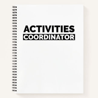 Activities coordinator notebook