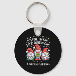 Activities Istant Gnome Everything Is Fine Christm Key Ring