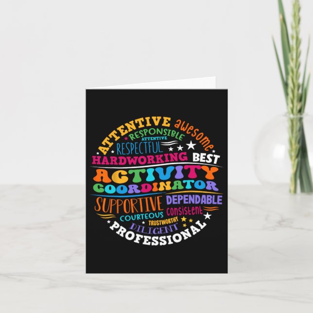 Activity Coordinator Istant Squad Professionals We Card (Front)