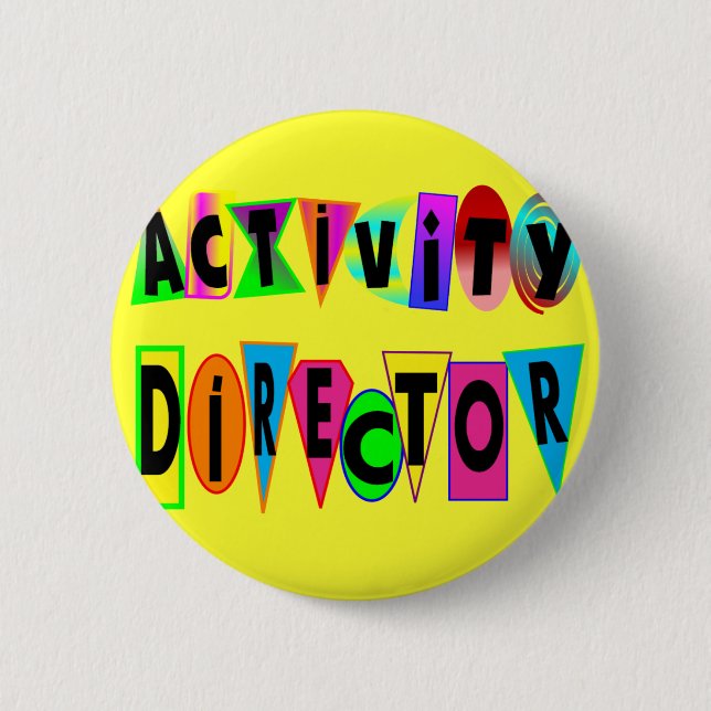 ACTIVITY DIRECTOR 6 CM ROUND BADGE (Front)