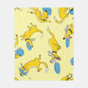 Activity dogs: frisbee sports pattern fleece blanket