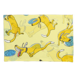 Activity dogs: frisbee sports pattern pillowcase