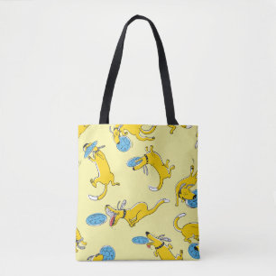 Activity dogs: frisbee sports pattern tote bag