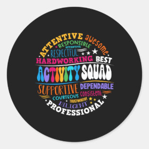 Activity Squad Istant Team Professionals Week Dire Classic Round Sticker