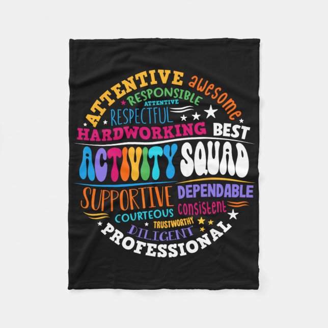 Activity Squad Istant Team Professionals Week Dire Fleece Blanket (Front)