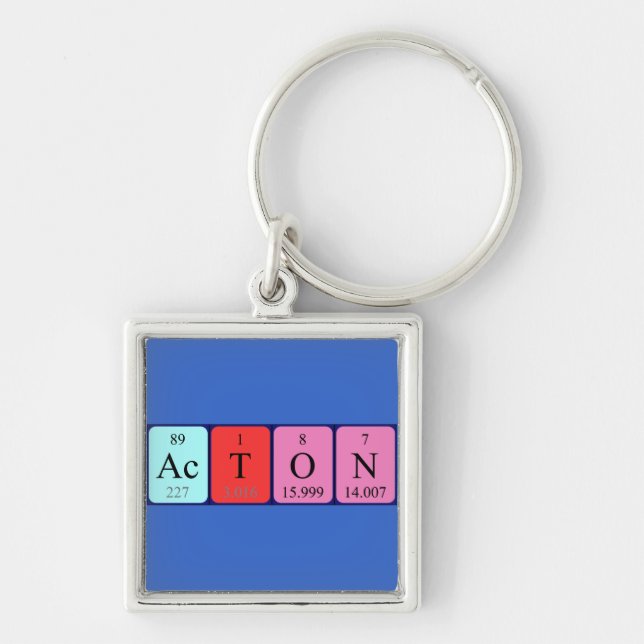 Acton periodic table name keyring (Front)