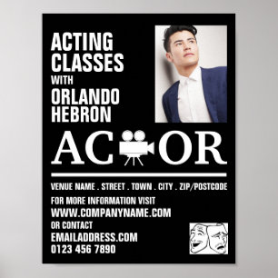 Actor, Acting Classes Advertising Poster