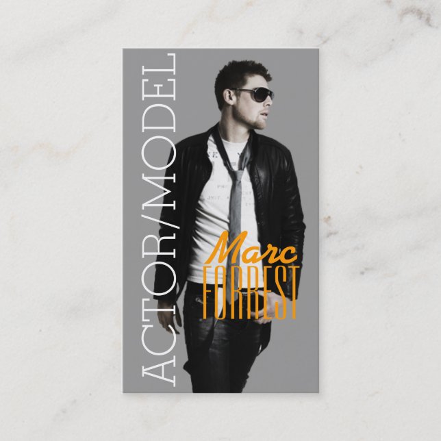 Actor Actress Model Headshot Filming Theatre Business Card (Front)