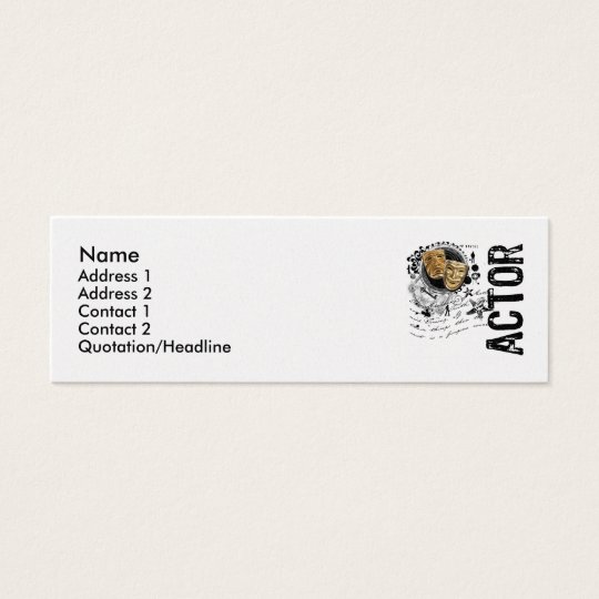 Actor Alchemy of Acting Mini Business Card