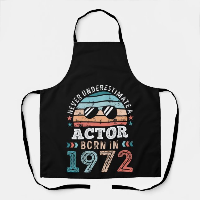 Actor born in 1972 50th Birthday Gift Apron (Front)