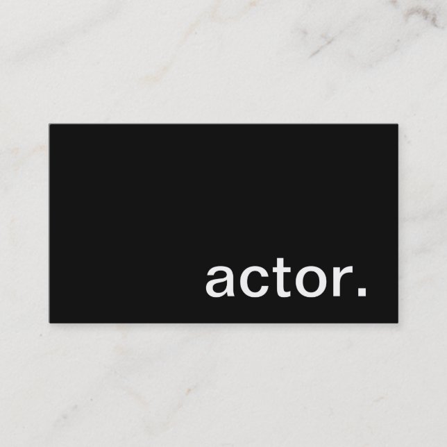 Actor Business Card (Front)