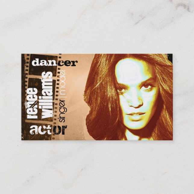 actor business card (contact to customise) (Front)