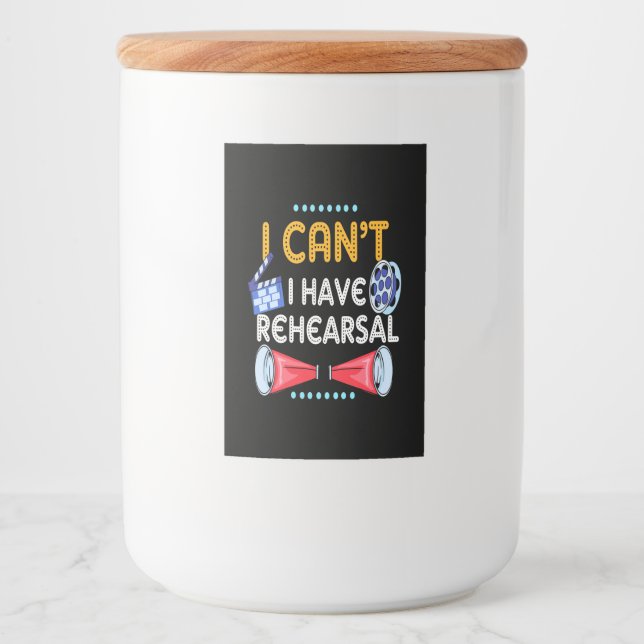 Actor Can Not I Have Rehearsal Food Label (Front)