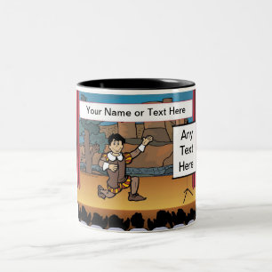 Actor Cartoon by PrintedPerfection.com Two-Tone Co Coffee Mug