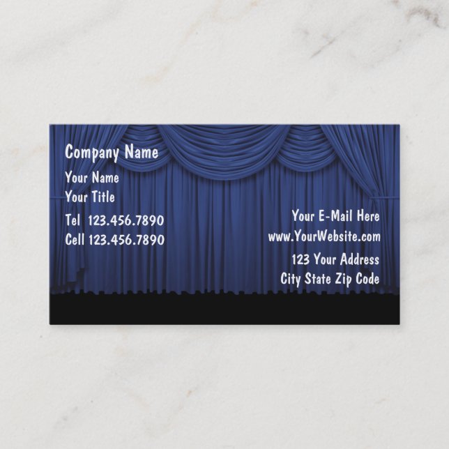 Actor Entertainer Business Card (Front)