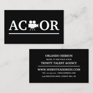 Actor, Film Production Business Card