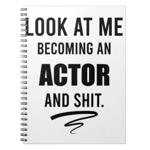 Actor Graduation Party Funny Gift Theatre Lover Notebook