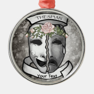 Actor Half Masks Metal Tree Decoration