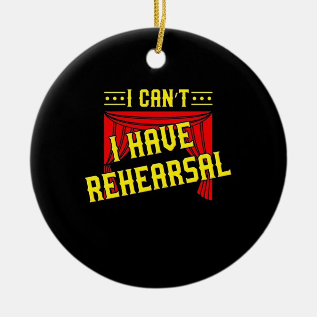 Actor Have Rehearsal Ceramic Tree Decoration (Front)