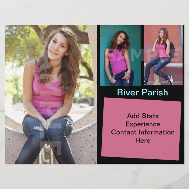 Actor Headshot Composite Model Cards (Front)