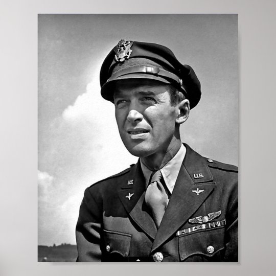 Actor Jimmy Stewart - WW2 Serice with the USAAF Poster | Zazzle.co.uk