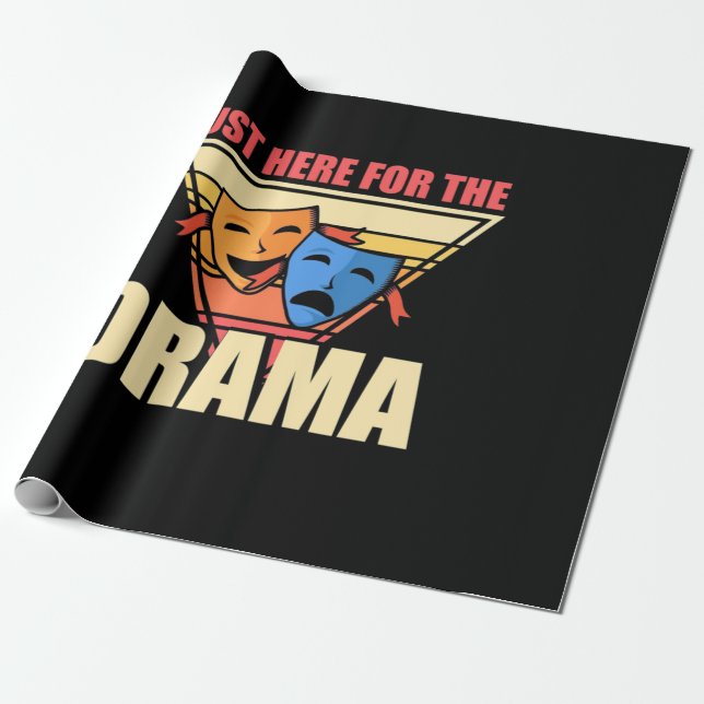 Actor Just Here For The Drama Wrapping Paper (Unrolled)