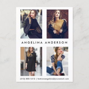 Actor Model 4 Photo Comp Card Postcard