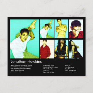 Actor/Model Black Headshot Card