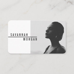 Actor model dancer photo trendy contemporary black business card