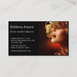 Actor model dancer photo trendy contemporary bold  business card