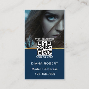 Actor model dancer photo trendy contemporary bold business card