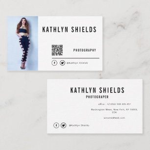 Actor model  minimalist photo trendy  business card