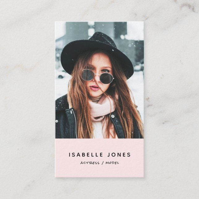 Actor Model Singer Dancer Photo Business Card (Front)