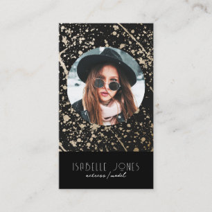 Actor Model Singer DJ Photo QR code Social Media Business Card