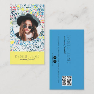 Actor Model Singer DJ Photo QR code Social Media Business Card