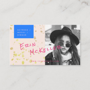 Actor Model Singer Stylish Photo Business Card